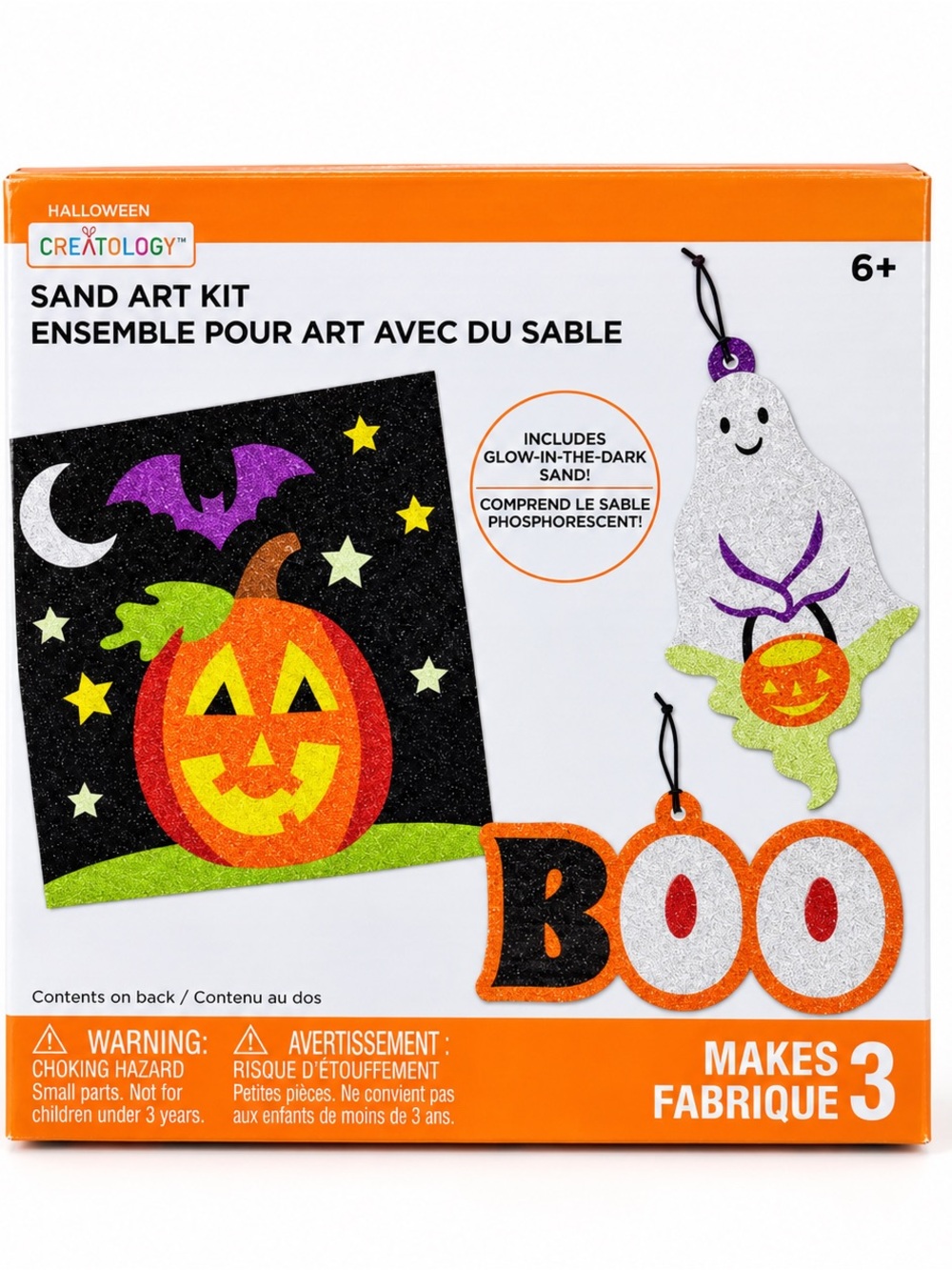 Creatology Halloween Glow-in-the-Dark Sand Art Kit – Makes 3 Crafts